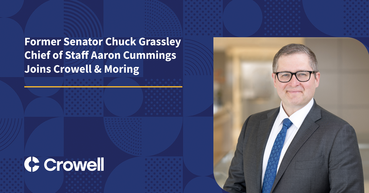 Former Senator Chuck Grassley Chief Of Staff Aaron Cummings Joins ...