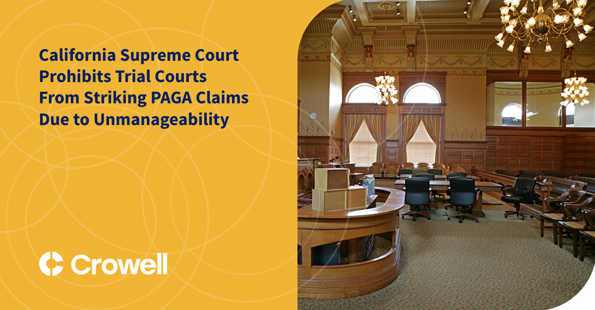 California Supreme Court Prohibits Trial Courts From Striking Paga